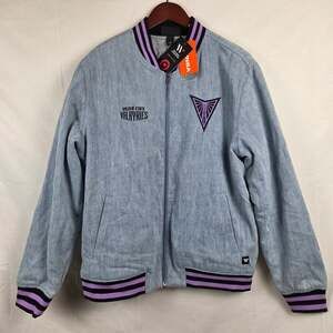 WNBA Golden State Valkyries Denim Bomber Jacket The Wild Collection  Size M NWT